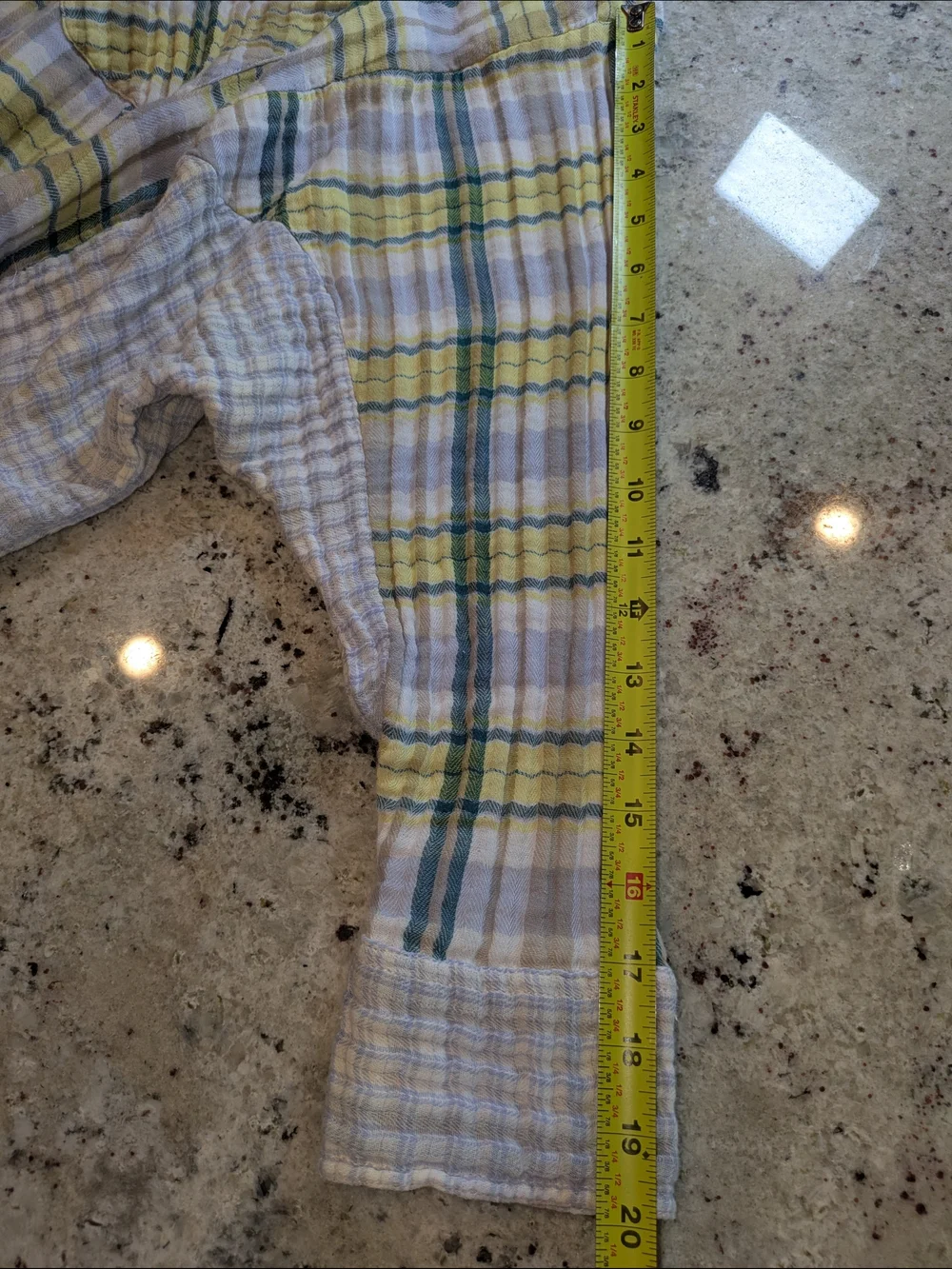 Free People Plaid Cotton Gauze Button Front Oversized Dolman Shirt No Size Tag